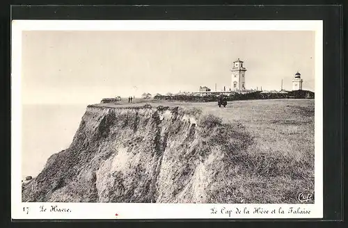 AK Le Havre, Le Cape de la Heve et la Falaise, Leuchtturm