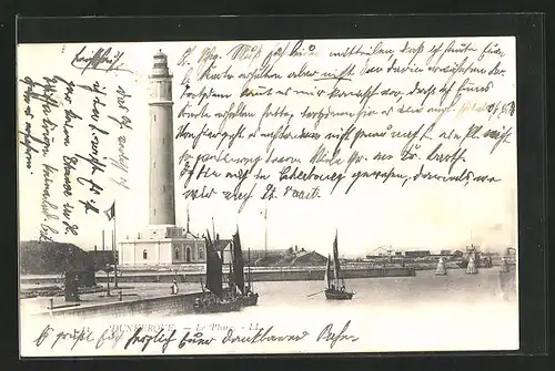 AK Dunkerque, Le Phare, Leuchtturm am Hafen