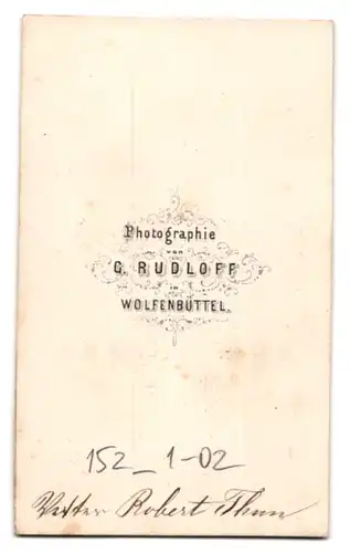 Fotografie G. Rudloff, Wolfenbüttel, Portrait charmanter Herr mit Victor-Emanuel Bart