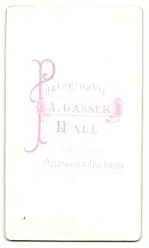 Fotografie A. Gasser, Hall, Portrait junges Paar in hübscher Kleidung