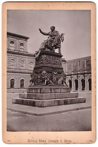 Fotografie unbekannter Fotograf, Ansicht München, Blick auf das König Max Joseph I. Monument