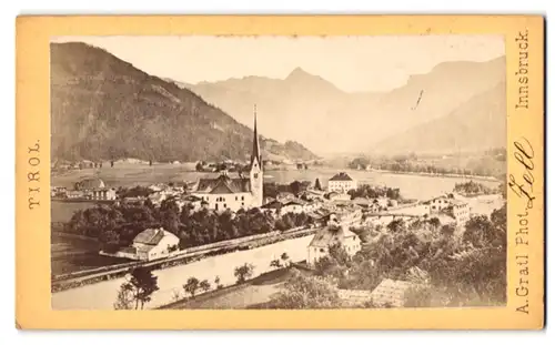 Fotografie A. Gratl, Innsbruck, Ansicht Zell am See, Blick zum Ort mit Kirche