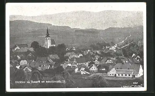 AK Strazov na Sumave, Ortsansicht mit Blick ins Land