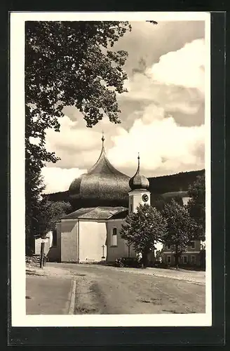 AK Zelezná Ruda, Strassenpartie an der Kirche