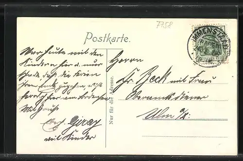AK Meersburg, Ortsansicht mit Bodensee und Dampfer