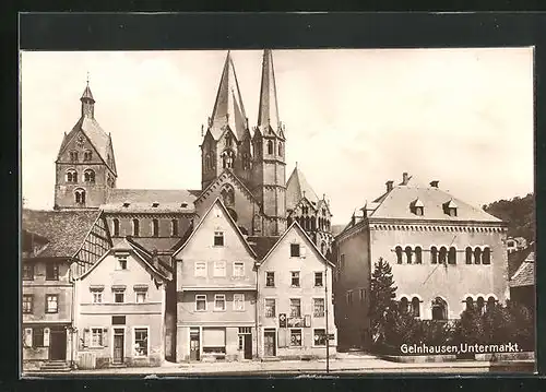 AK Gelnhausen, Untermarkt mit Geschäft