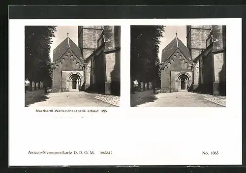 Stereo-AK Murrhardt, Walterichskapelle erbaut 1225