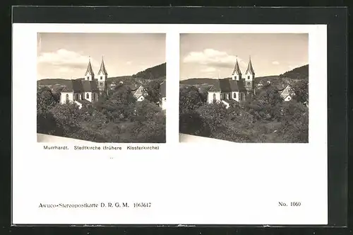 Stereo-AK Murrhardt, Stadtkirche frühere Klosterkirche