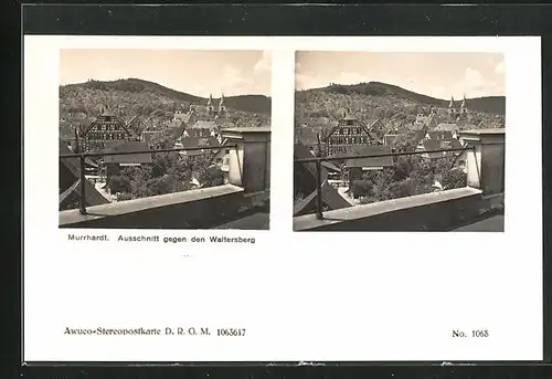 Stereo-AK Murrhardt, Ausschnitt gegen den Waltersberg