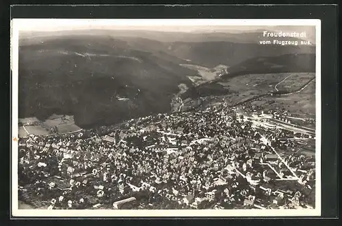 AK Freudenstadt, Fliegeraufnahme von der Stadt