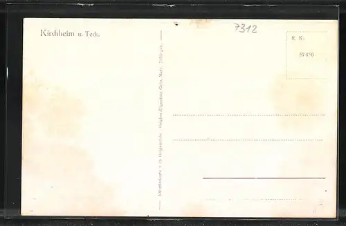 Künstler-AK Kirchheim u. Teck, Ortsansicht