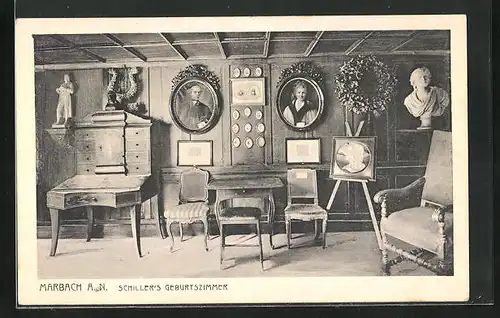 AK Marbach a. N., Schiller`s Geburtszimmer