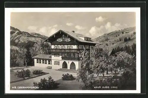 AK Oberammergau, Haus Alois Lang