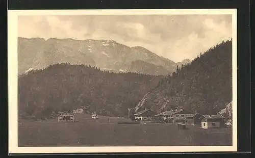 AK Klais bei Mittenwald, Gasthaus mit Gut Elmau
