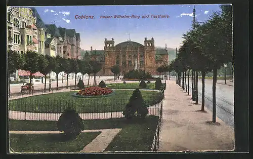 AK Koblenz, Kaiser-Wilhelm-Ring und Festhalle