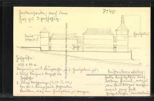 AK Ludwigsburg, Neues Corps de Logis, Mittelbau, Marmorsaal