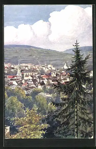 AK Bad Kissingen, Blick vom Berg auf die Stadt