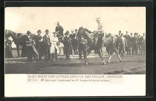 AK Pferdesport, Raid Militaire International Bruxelles Ostende, Mr. Deremetz Lieutenant au 8 hussards