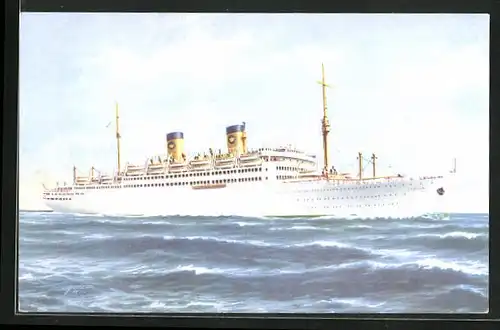 AK Passagierschiff M. S. Italia auf hoher See