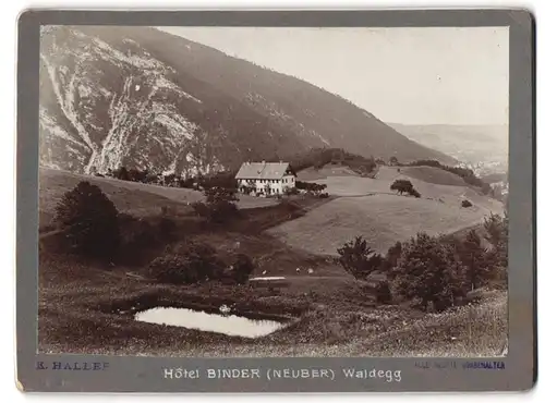 Fotografie K. Haller, Ansicht Waldegg, Blick zum Hotel Binder
