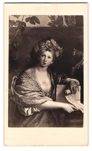 Fotografie Gustav Schauer, Berlin, Grosse Friedrichstr. 188, Portrait Sibylla Cumaea, Pristerin aus Babylon