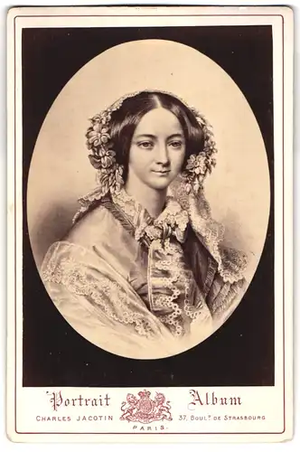 Fotografie Charles Jacotin, Paris, Boul. de Strasbourg 37, Helene zu Mecklenburg-Schwerin, Frau von Ferdinand-Philippe