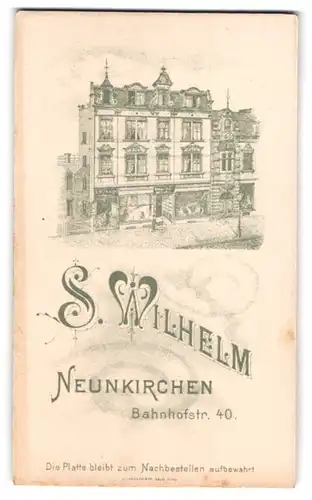 Fotografie S, Wilhelm, Neunkirchen, Bahnhofstr. 40, Ansicht Neunkirchen, Blick auf das Gebäude des Ateliers