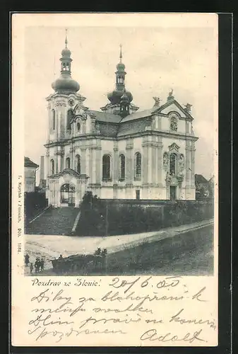 AK Zlonice, Ansicht der Kirche