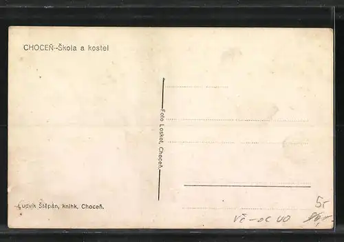 AK Chotzen / Chocen, Skola a kostel