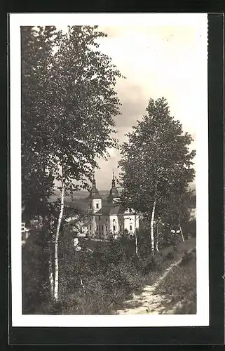 AK Zamberk, Blick zur Kirche