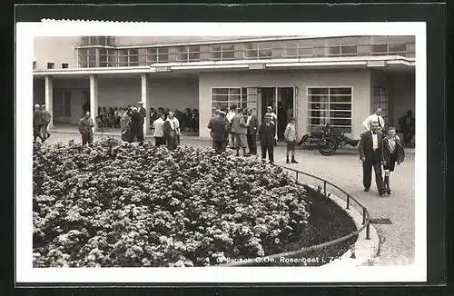 AK Gallspach, Rosenbeet im Zeileis-Garten