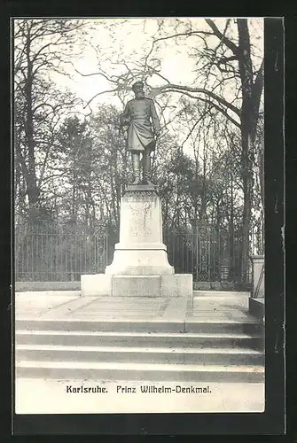 AK Karlsruhe, Prinz Wilhelm-Denkmal