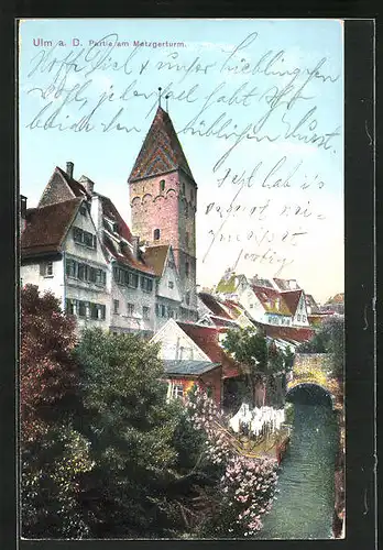 AK Ulm a. D., Partie am Metzgerturm