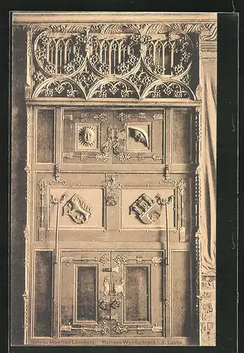 AK Lüneburg, Rathaus, Wandschrank i. d. Laube