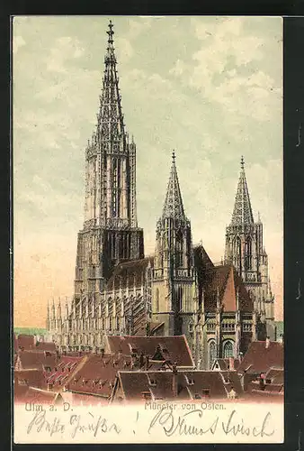 AK Ulm a. D., Münster von Osten