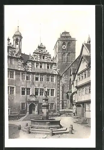 AK Hersfeld, Rathaus mit Brunnen