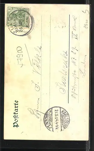 AK Ulm a. D., das Münster mit Vorplatz