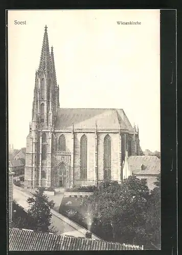 AK Soest, Wiesenkirche Totalansicht