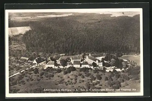AK Kirchberg OT Sulz, Fliegeraufnahme der Ackerbauschule, ehemaliges Kloster