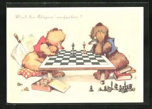 AK Wird der Klügere aufgeben, Bären beim Schachspiel
