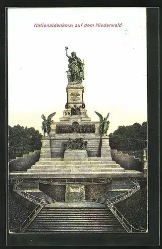 Relief-AK Nationaldenkmal auf dem Niederwald