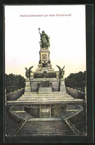 Relief-AK Nationaldenkmal auf dem Niederwald