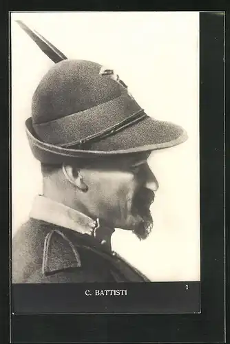 AK C. Battisti, Italienischer Irredentist, Hingerichtet 1916