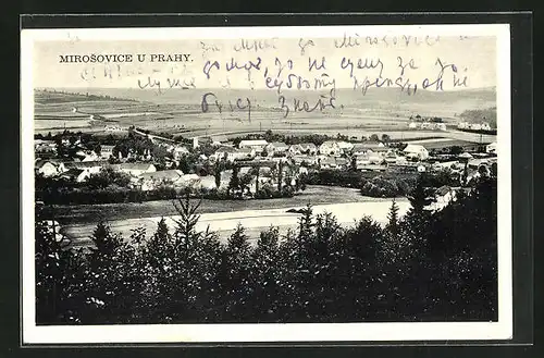 AK Mirosovice, Panorama der Ortschaft