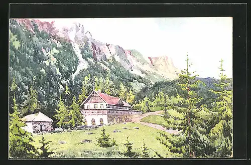 AK Tatra /Tatry, Hotel Gemse im Kohlbachtal, Hotel Kamzik v Studenej doline