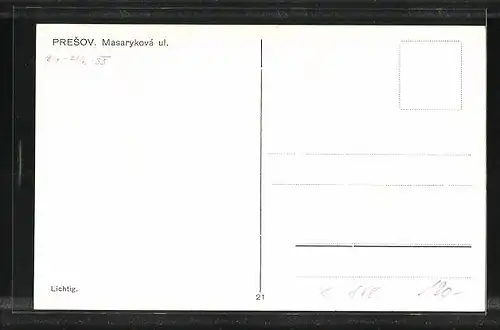 AK Presov, Masaryková ul., Strassenpartie im Zentrum