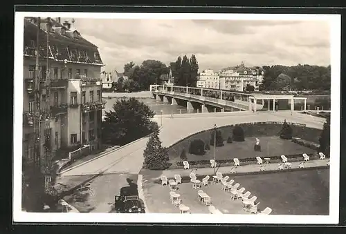 AK Piestany, Hotel Thermia Palace und neue Brückenkolonnade