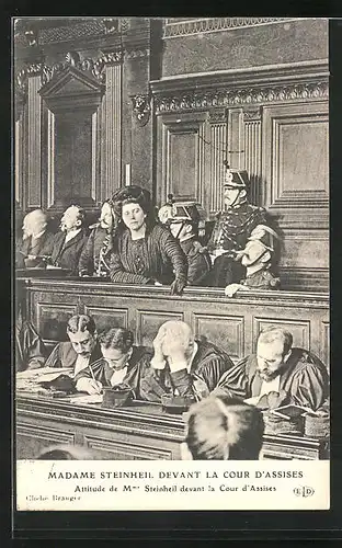 AK Madame Steinheil Devant La Cour D'Assises, Gerichtsverhandlung