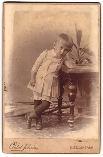 Fotografie Oldal Istvan, N. Becskerek, Portrait kleiner Junge in hübscher Kleidung