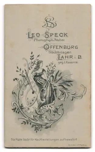 Fotografie Leo Speck, Offenburg, Soldat in Uniform mit Seitenscheitel